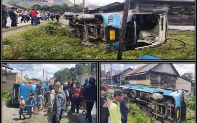 Bawa Pegawai Koperasi Pemda DKI Jakarta Ke Danau Toba, Bus Pariwisata “Big Bird” Dari Jakarta Terguling dan Tabrak 2 Pejalan Kaki hingga Tewas di Lumban